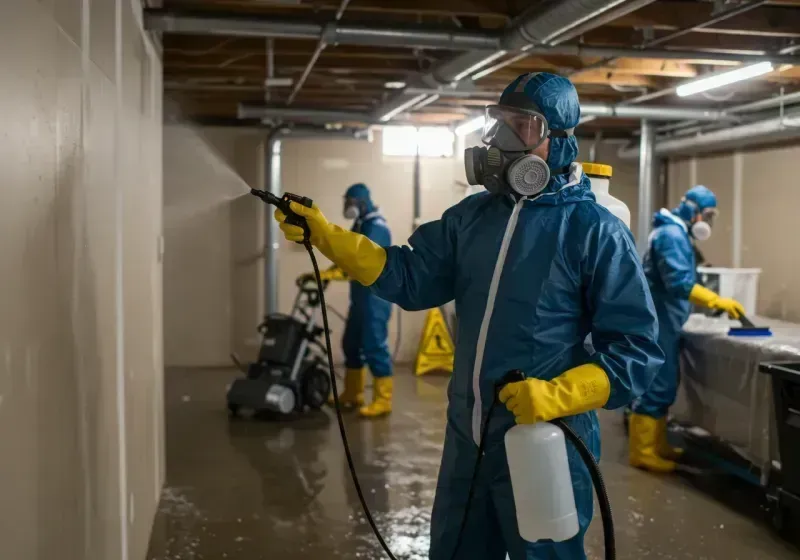 Basement Sanitization and Antimicrobial Treatment process in Coaldale, PA